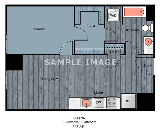 Floorplan - Lido Apartments - 3707 Motor Ave