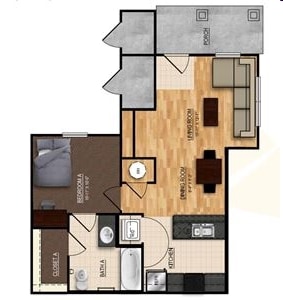 1BR/1BA - Parkway Place Apartments - Historical Acess