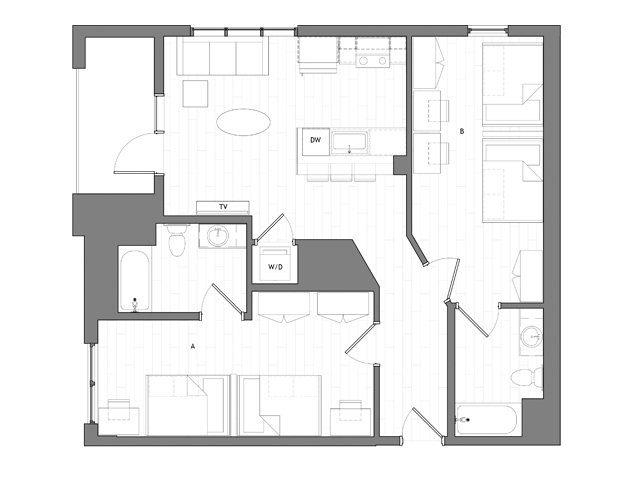 Aerial 02 Balcony - Student | Identity Logan Park