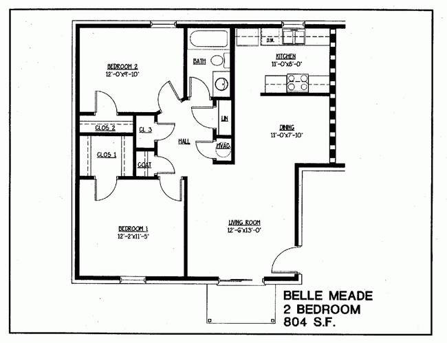 Floorplan - Belle Meade Apartments