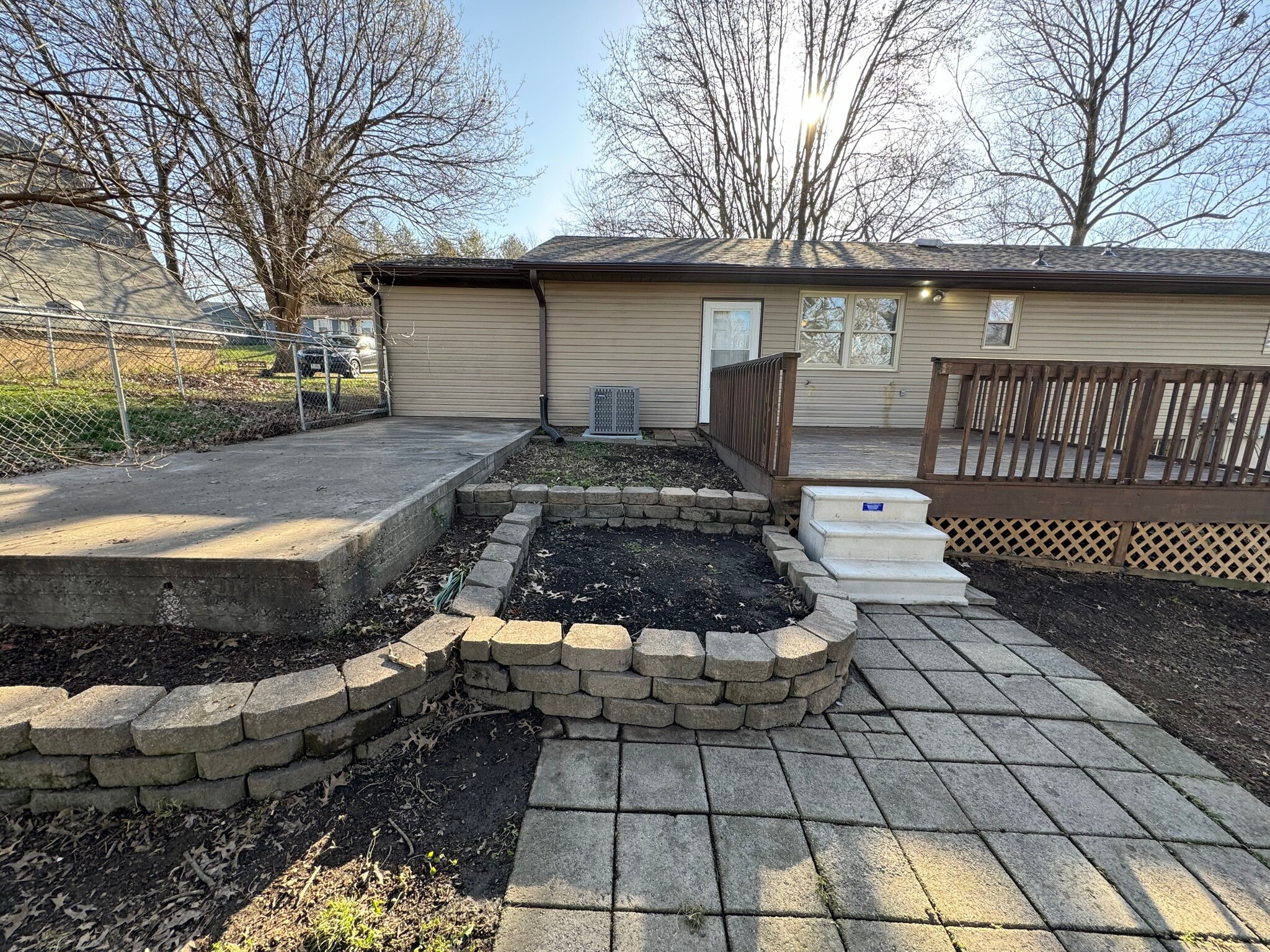 Fenced in back - 205 S Forester Dr