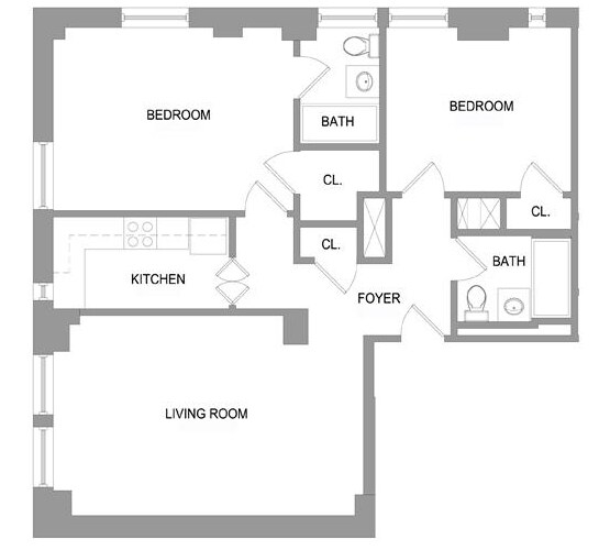 2BR/2BA - 15 Park Avenue