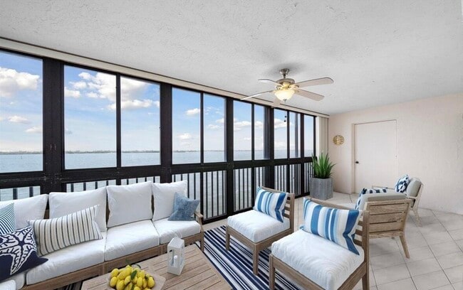 Balcony overlooking scenic water front view - 250 S Sykes Creek Pky