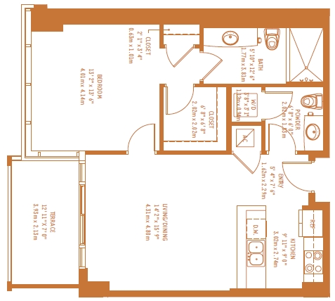 1BR/1.5BA - Midtown 4