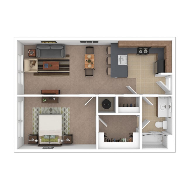 The Springs - 1 Bed, 1 Bath, 583 sq. ft. - The Springs Apartments