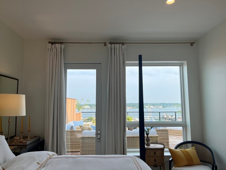 Sweeping views of the Portland Harbor from the master suite. - 387 Commercial St