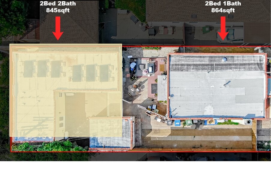 House by street is for rent (house shaded yellow is not) - 10832 Westminster Ave