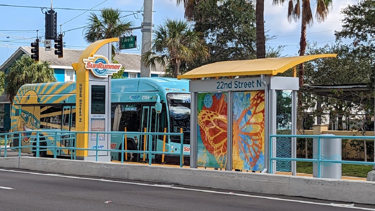 SunRunner stop across the street - 2255 1st Ave N