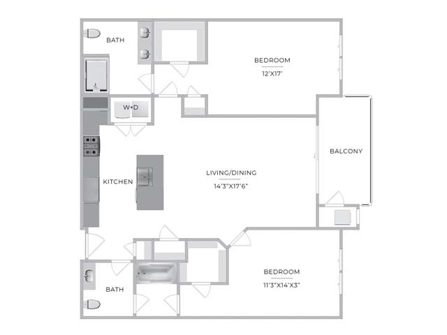 Floorplan - Barclay Chase Apartment Homes