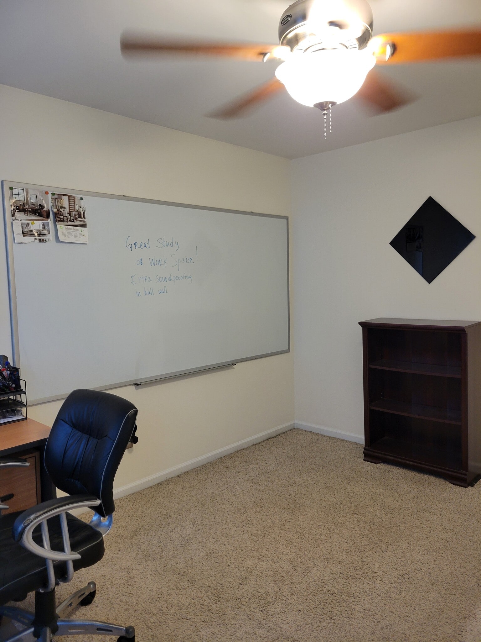 Office with extra large dry erase board - 204 Silk Oak Dr