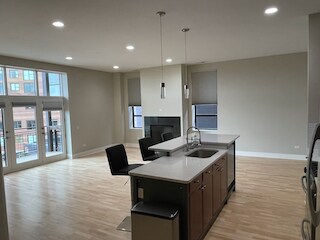 Updated kitchen open to living room - 725 N Aberdeen St