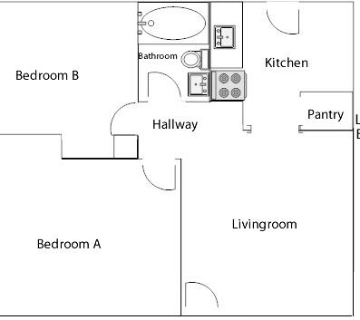 2BR/1BA - The Villas at Park Terrace