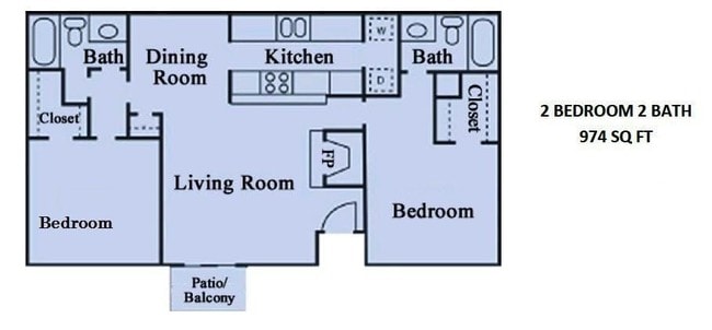 2x2 974 sqft.jpg - Dakota Apartments