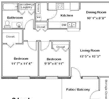 2BR/1BA - Stellhorn Pointe Apartments