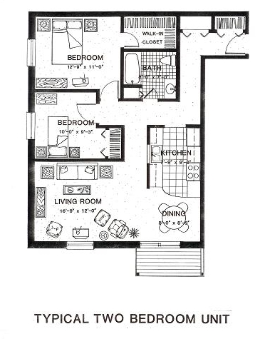 2 Bedroom Apartment - Apple Tree Apartments