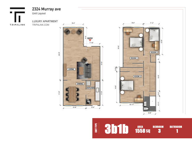 Floor Plan - 2324 Murray Ave