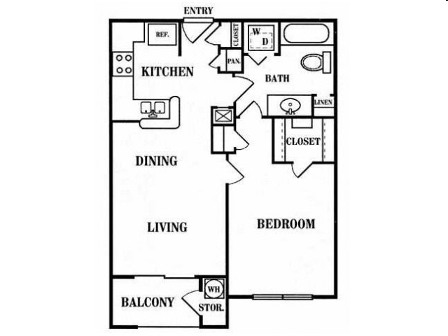 1BR Plan A - The Boulevard