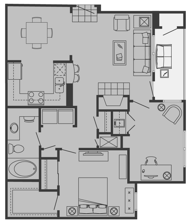 Floorplan - SaddleBrook Apartments