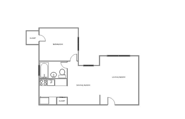 One Bedroom - Gladstone Apartments