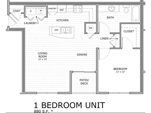 Riley One Bedroom - Coryell Commons