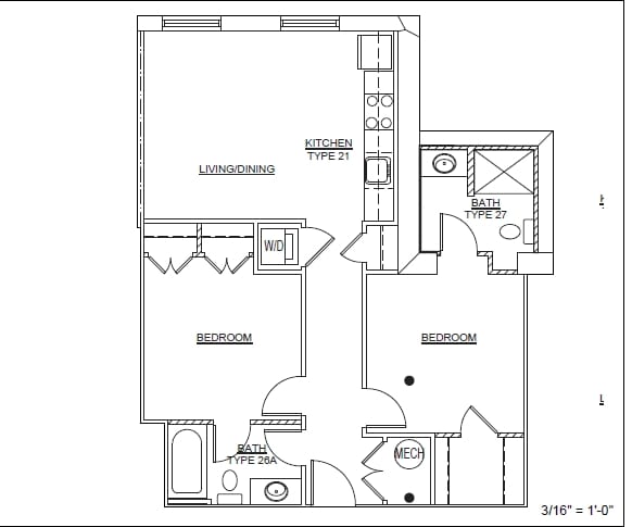 2BR/2BA - Cliffs Edge Lofts