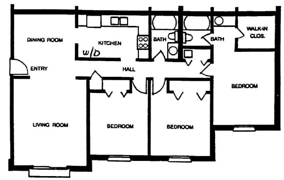 3BR/2BA - Regency Park Apartments