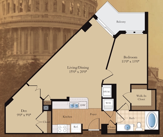 1BR/1BA - 70 Capitol Yards