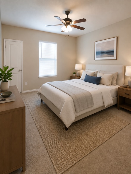 Master Bed: virtually staged - 7239 Converse Ridge Ln