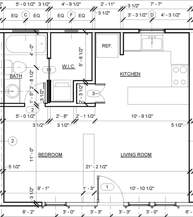 Floorplan - Twin Arch Apartments