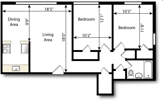 2BR/1BA - Lee Manor