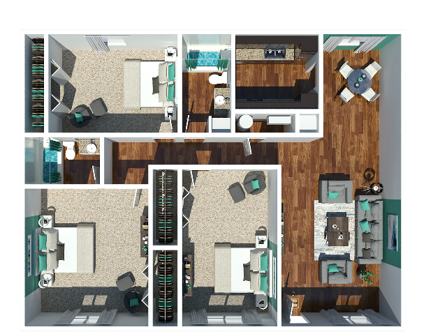 Three Bedroom | Two Bathroom - The Preserve at Crestwood