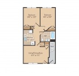 2BR/1BA - Oxford Village