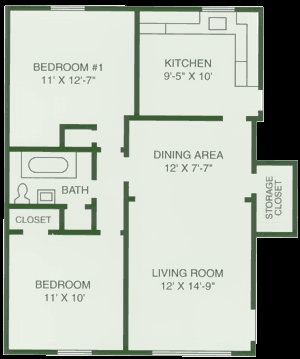 Floorplan - Landmark at Gayton Apartments