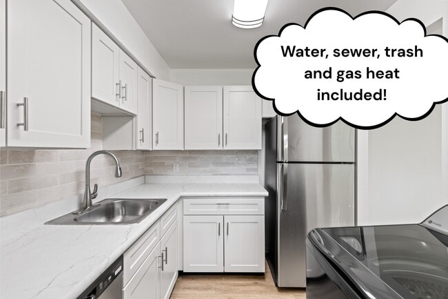 Prestige Kitchen Style (shown here in a 2-bedroom apartment) - Springetts Apartments