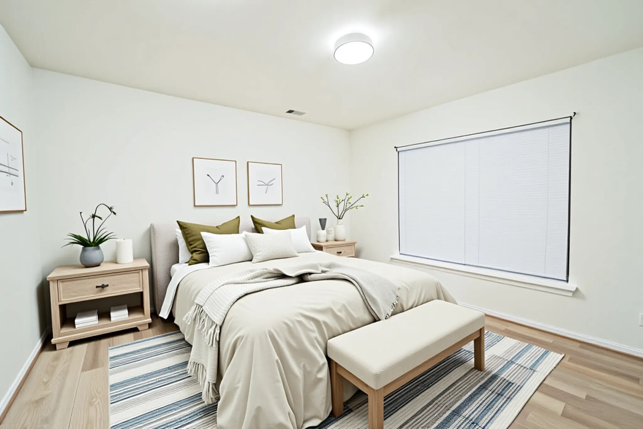 2nd Bedroom (AI Staged) - 127 S 8th St