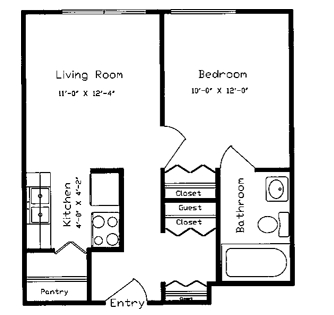 1BR/1BA - Park Eden