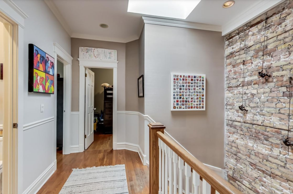Top of stairs (love the skylight!) - 719 S Claremont Ave