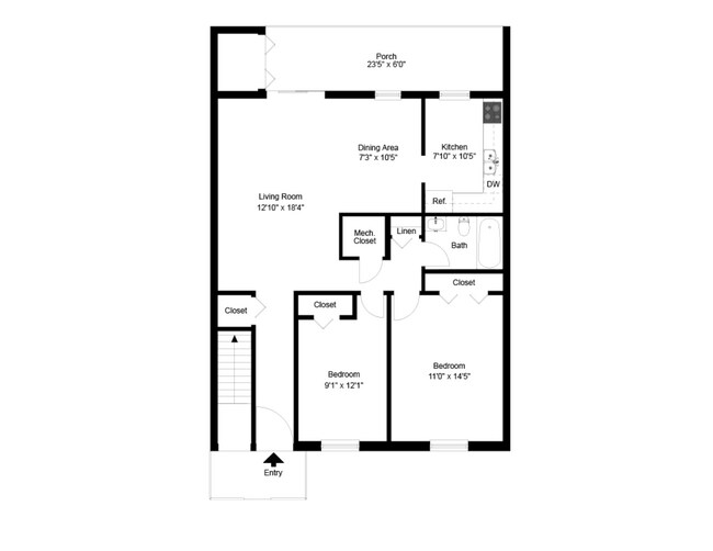 WVA - 2BR 1st - Westover Village Apartments