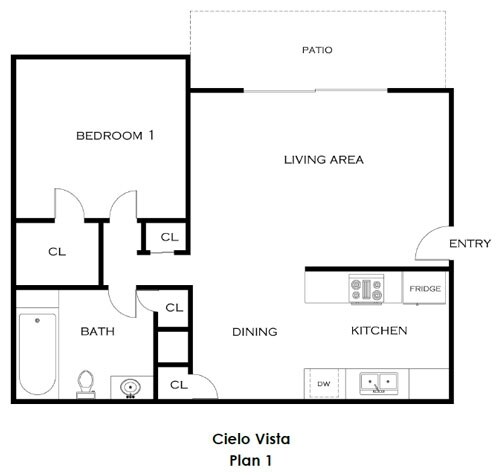 Plan 1 - Cielo Vista Apartments