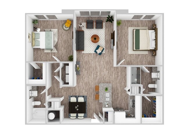 2 Bedroom | 2 Bath | 1177 SF - Cyan Craig Ranch Apartments