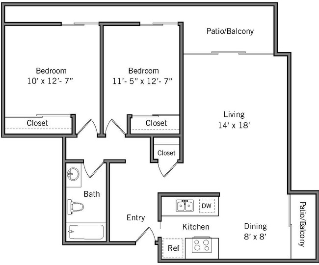 Floorplan - Americana Apartments