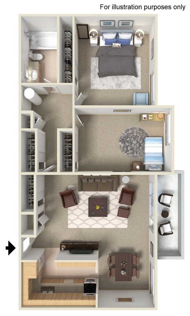 Floorplan - Oak Creek Apartments