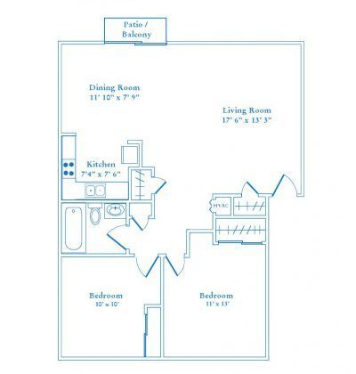 Floorplan - Village of Cross Creek Apartments