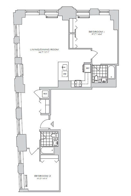 Floorplan - 70 Pine Apartments