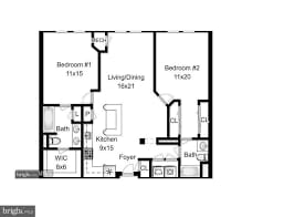 Floor Plan w 1080 Sq Ft - 2655 Prosperity Ave