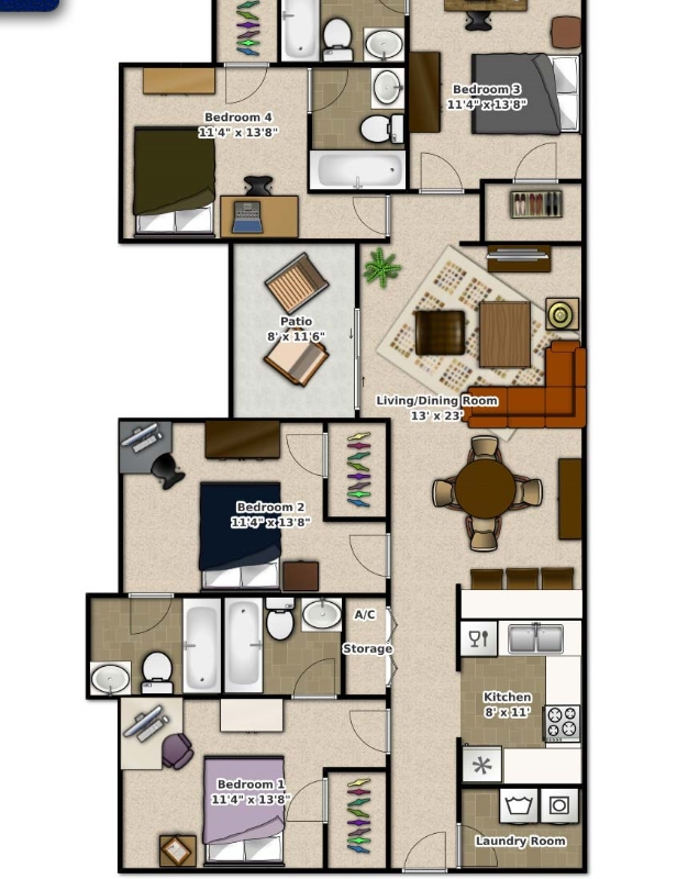 4BR/4BA - Tivoli Apartments