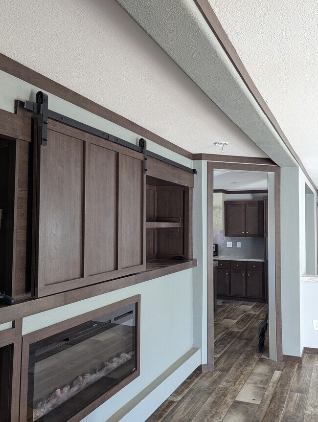 Hide a way TV slot with plenty of built in storage - 179 Davis Rd