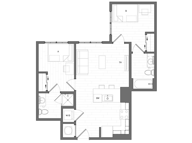 2x2 Master Premium B - HERE Tuscaloosa Student Apartments