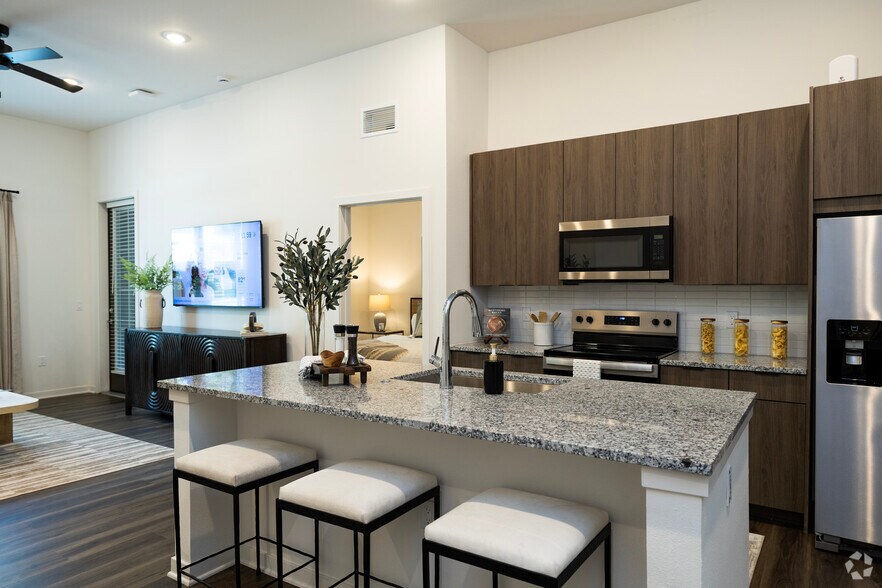 Citation- 1,127SF - Kitchen - The Stadler Luxury Apartments