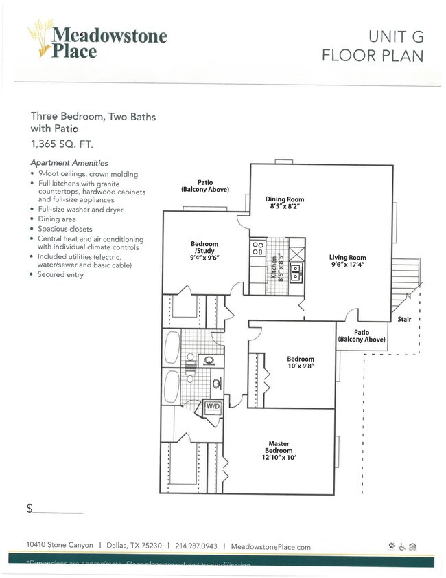 Floorplan - Meadowstone Place Senior Living